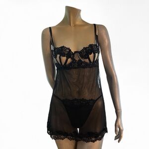 Oh La La Cheri Lace Babydoll Set- NWT-Medium!